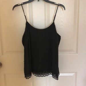 Cute Black cami with bottom detail.